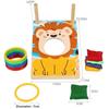 Portable Sandbag Toss Game Wooden Montessori Puzzle Toy  for Kid Toddler