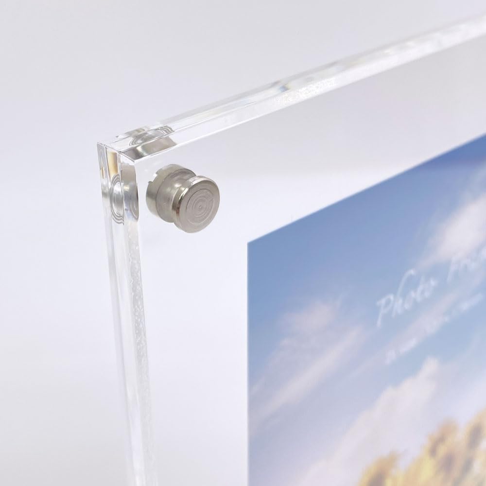 Nakabayashi Acrylic Picture Photo Frame, Tapered, 2L Size, Stand Type, IT-FL-A01-2L