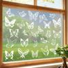 Spring 2026 White Butterfly Hummingbird Flower Static Cling Window Stickers No Residue Decorative Safety