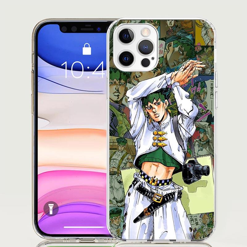 

JoJo Adventure Rohan Kishibe Phone Case for Apple iPhone 17 Air 16 15 Plus 14 + 13 Mini 12 11 Pro Max 7 8 SE 16Max Soft Shell Co iPhone 14 Pro