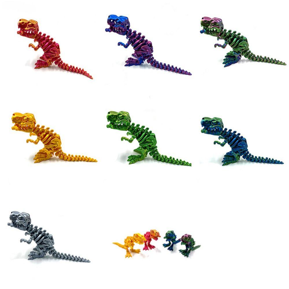 Rotatable 3D Printed Crystal Dinosaur Crystal 3D Articulated Dinosaur Toys  Landscaping Decoration
