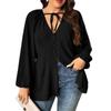 European and American plus-size women's V-neck T-shirt, spring/summer casual commuter style, loose design top