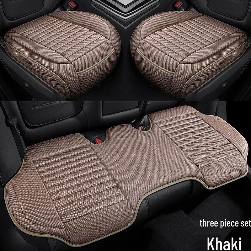 All-Season Cotton & Linen Car Seat Cushion for Sedans, SUVs, Off-Road Vehicles & Trucks - Model YM3