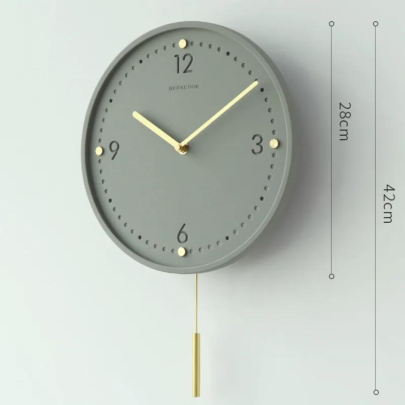 Minimalist Home Silent Wall Clocks High Quality Wall Decoration Light Luxury Wall Clock Reloj Pared Home Decoration Accessories