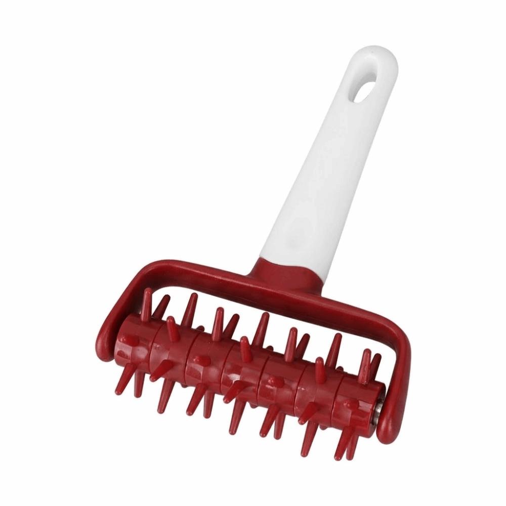 PP Dough Docker Roller Handheld Pastry Dough Roller Pizza Dough Docker  Home Kitchen Bakery красный