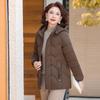 Women's Hooded Thickened Winter Cotton Coat for Mid-Aged & Elderly