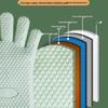 Heat-Resistant Silicone Oven Gloves: Anti-Scald, Non-Slip, Thickened for Baking and Steaming.