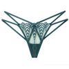 French Foreplay Flirting Panties Women's Beautiful Buttocks Sex Tulle Embroidered Pearl Perspective Hot Low-rise Thong