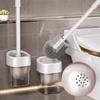 Groove Design Toilet Brush Punch-Free Wall Mount Brush Practical Cleaning Brush  Bathroom Cleaning