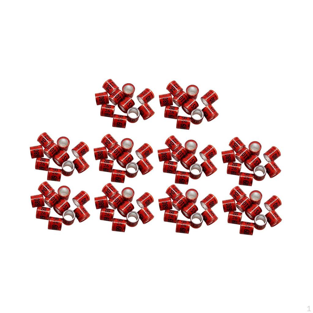 100 Aluminium Pigeon Identification Rings, for Simple Animal Identification.