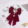 Japanese Art Style Dress Pin With Water Drill And Bow Knot For Adult Women