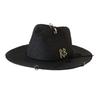 2025 Fashionable Metal RB Letter Denim Straw Hats for Women Men Summer Panaman Jazz Hat Outdoor Holidays Beach Sun Hat Wholesale