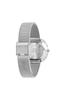 ARNE JACOBSEN STATION 53301-1608 Watch, 34mm, Scandinavian Design, Water Resistant (Quiet Design with No Second Hand), White with Silver Mesh Strap