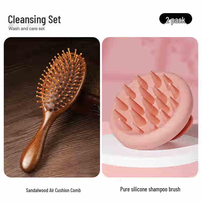 Silicone Scalp Massager & Shampoo Brush Set