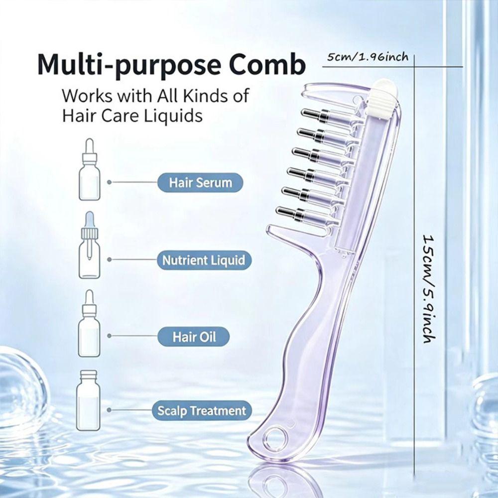 Multi-Function Mini Portable Head Applicator Anti-Frizz Massage Guide Liquid Comb Gift