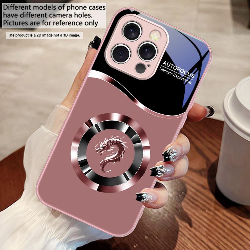 

Circle New Dragon Head For iPhone 16 E 15 14 13 Plus 12 mini 11 Pro Max XR Xs Max 16E X 7 8 6 6S 2022 Tempered Glass Phone Case iPhone 15 Pro Max