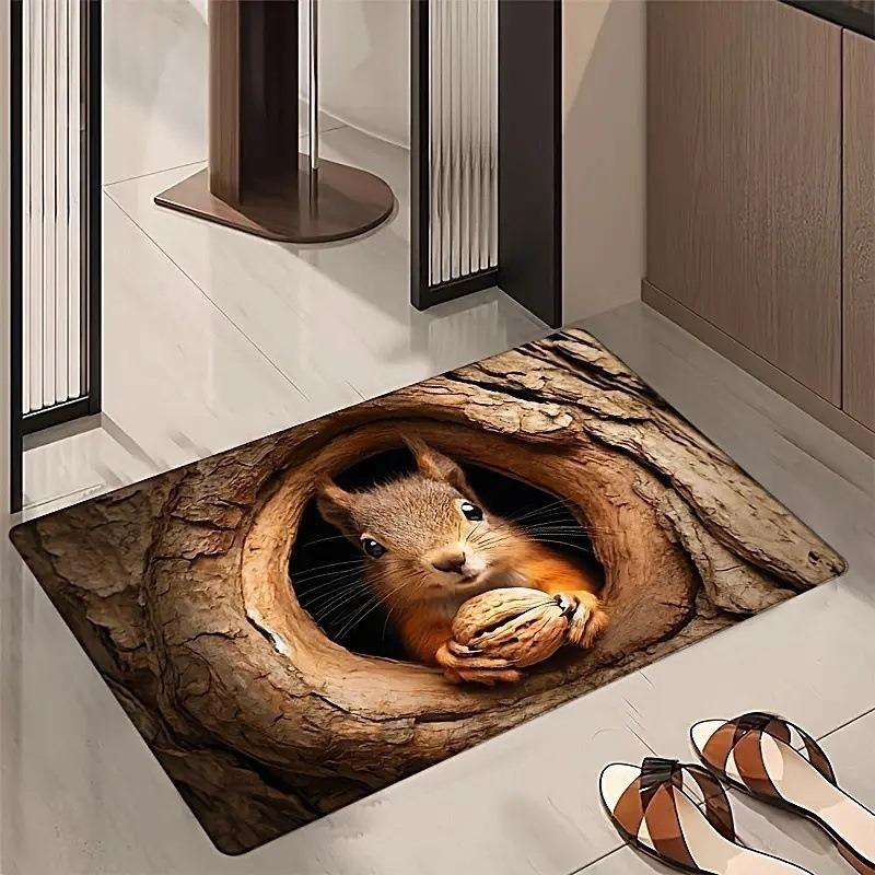 Retro Floor Mat Bathroom Dirt Resistant Foot Mat Anti Slip and Easy To Maintain Door Mat