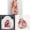 Halloween Blood Hand Sleeveless Waterproof Apron For Costume Parties And Kitchen Use