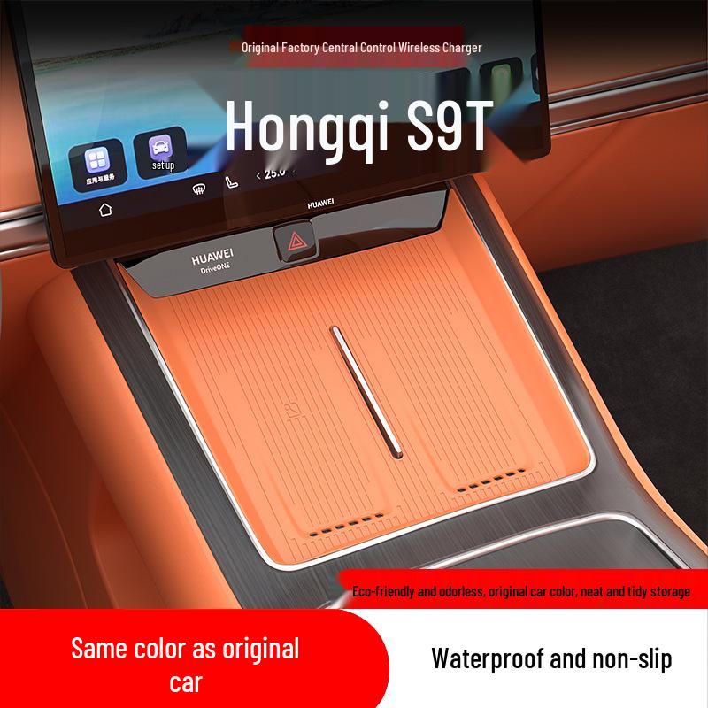 Compatible S9T Center Console Wireless Charging Pad - Non-Slip Silicone Divider Accessory