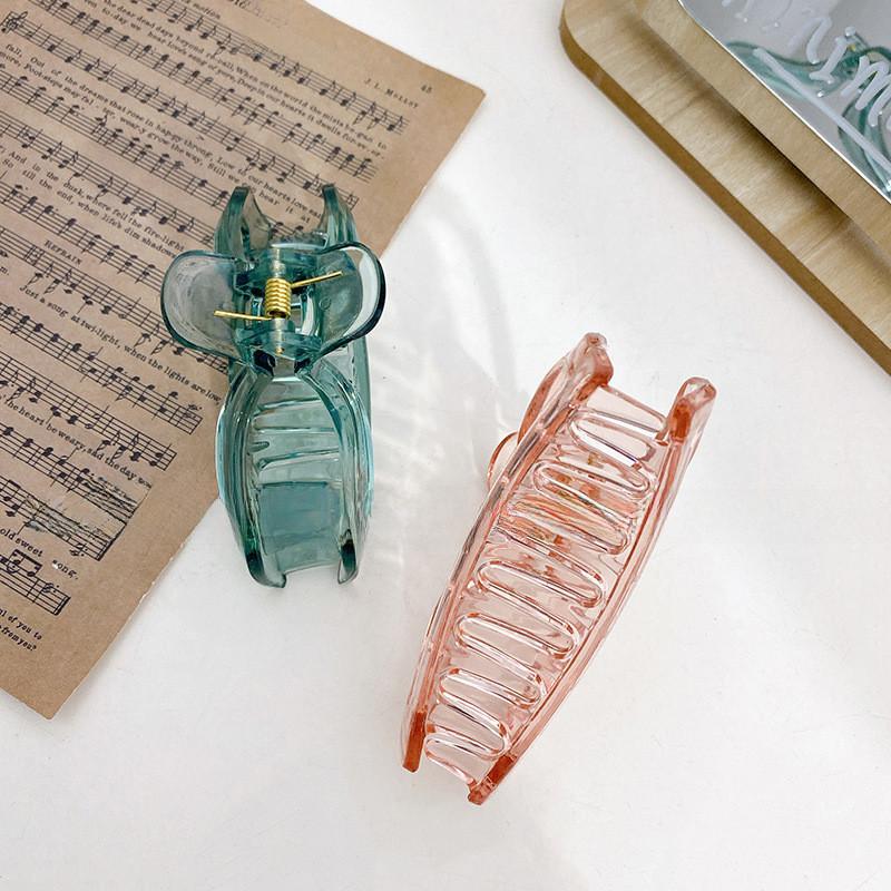 Beautiful Handmade Clear Plastic Hair Claw Clip In Various Colors For Stylish Women