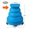 200ml Portable Silicone Folding Water Cup Outdoor Use Heat Resistant Telescopic Collapsible Foldable Mug With Lid For Travel Camping