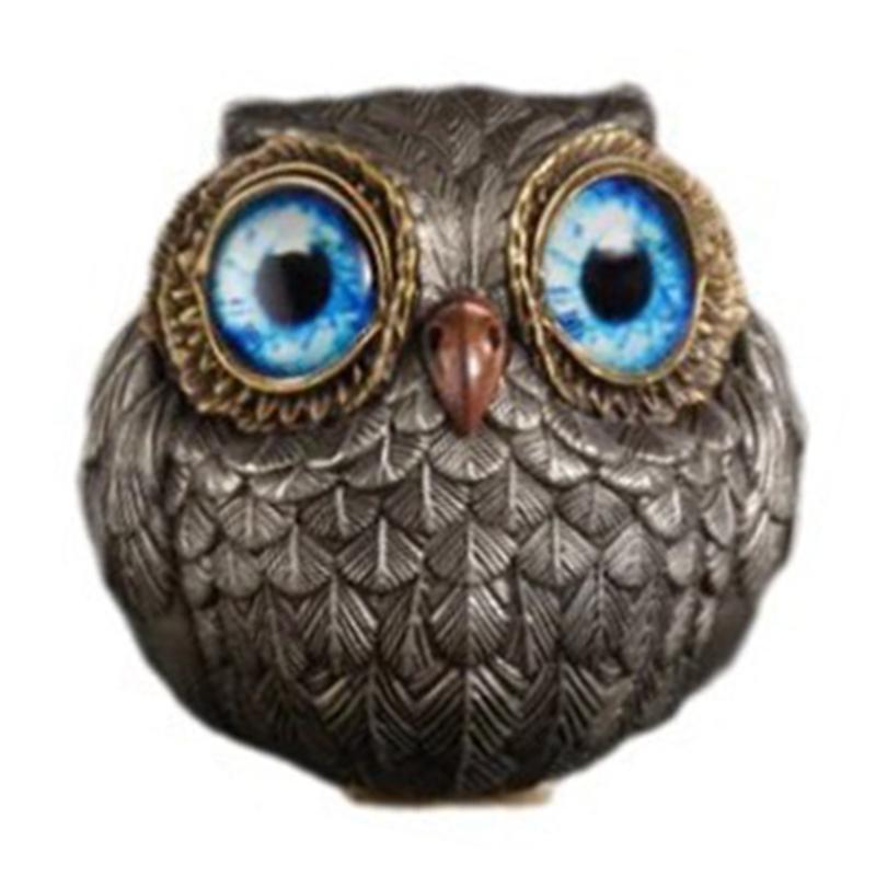 

Resin Owl Figurine Decorative Ornament for Home/Garden/Tabletop Lucky Charm Wisdom Symbol Gift C