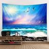 Krásná pláž Přírodní scenérie Tisk vzoru Gobelín Domácí ložnice Obývací pokoj Nástěnná dekorace Pozadí Látková gobelín