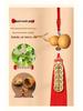 Pendente di Zucca Propiziatoria Piccola con Cinque Monete Imperiali per Porta d'Ingresso Principale o Soggiorno