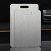 Double-Sided Stainless Steel Cutting Board Non-Slip Kitchen Chopping Board for Meat Vegetables Dough Rust-Proof Multi-Purpose Reversible Mat for Home