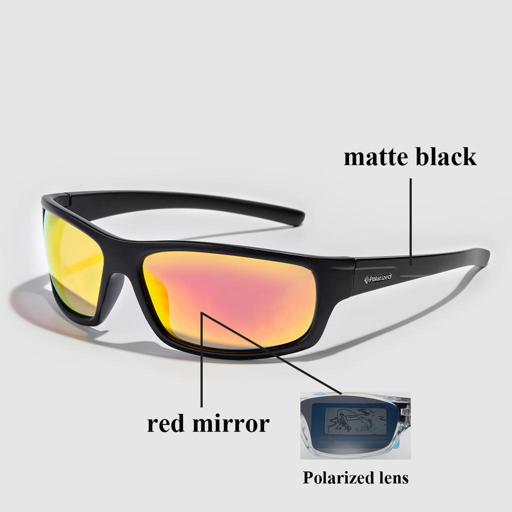 Ruiao Polarized Sunglasses anti glare Men Sport Hipster women Glasses UV400 Hiking cycling Wrap outdoor bike Sunshades fishing