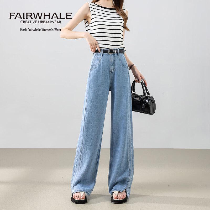 

Mark Fairwhale Women s Tencel Lyocell High-Waist Wide-Leg Jeans 30