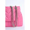Damen gesteppte Umhängetasche mit Nahtdetails Rosa ( Fuchsie
