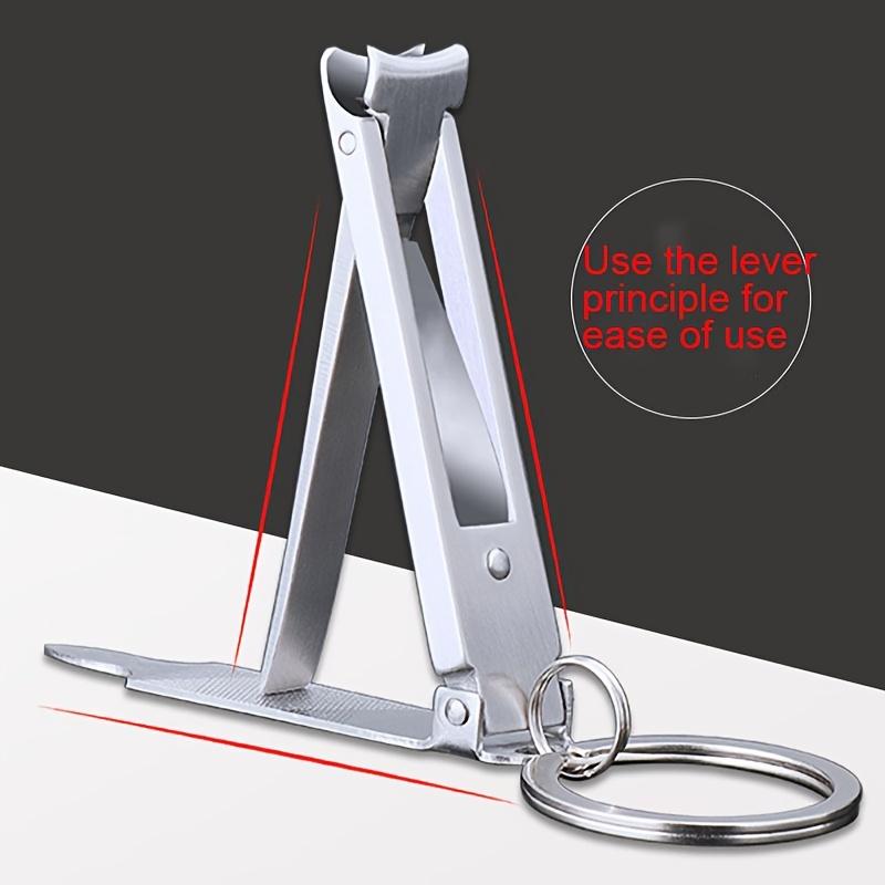 1pc Foldable Ultra-Thin Portable Stainless Steel Nail Toe Cutter, Trimmer Scissor Manicure Pedicure Tool Fingernail Clipper
