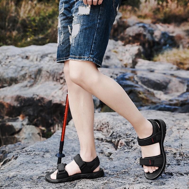 Fashion 2025 Summer New Men's Sandals Casual Plus Size Driving Shoes Outdoor Dual-use Beach Sandals Male Open Toed Comfortable Shoes