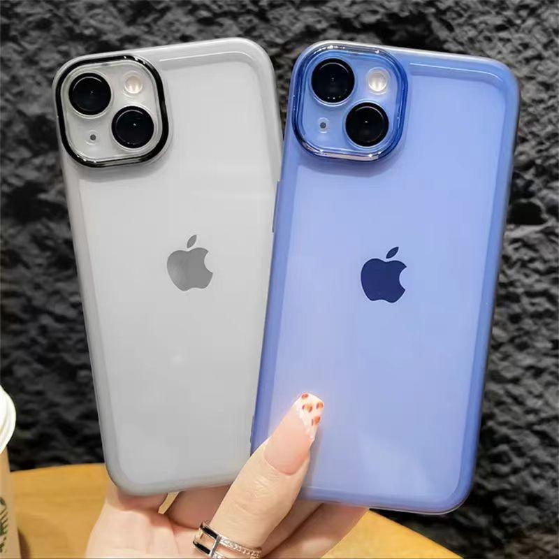 Electroplated Lens Ring with Lens Film, Suitable for Apple 16pro Phone Cases, IPhone15 Soft Full Cover for Anti-drop
