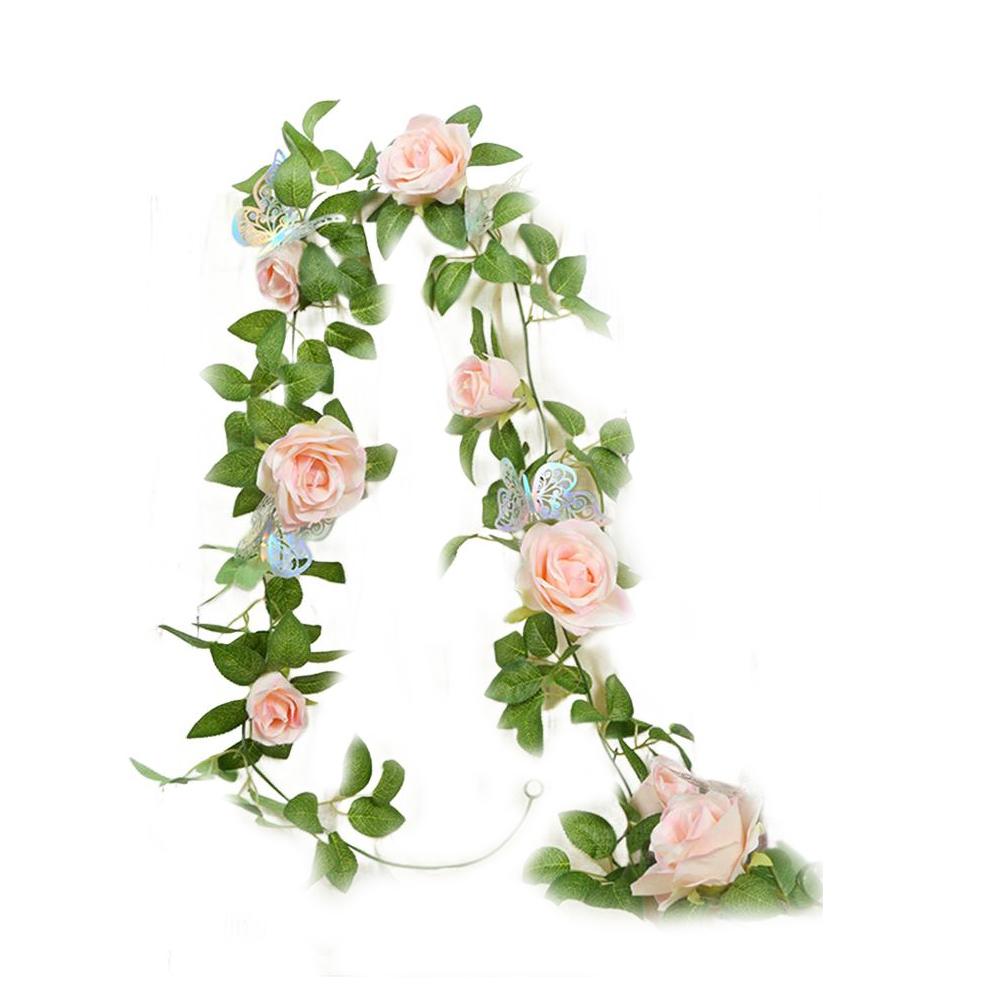 flower wreaths for decoration Artificial Rose Peony Garland Silk Flowers Garden Decor Easy To Install Elegant Floral Design