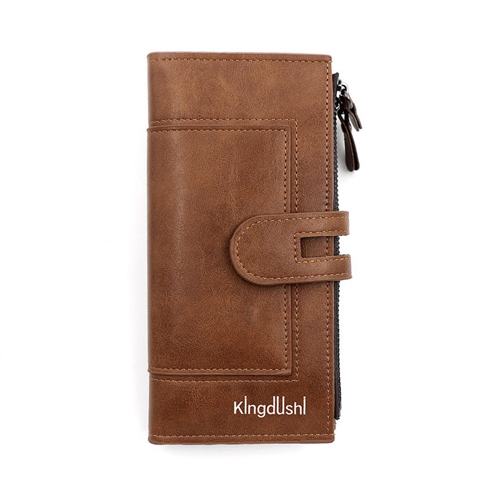 

Fashionable Women s Long Wallet, Large Capacity European and American Phone Bag Zipper Synthetic Leather Multi Card Carrying Bag света кофе