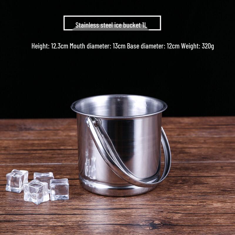 ZISIZ European Style Stainless Steel Ice Bucket