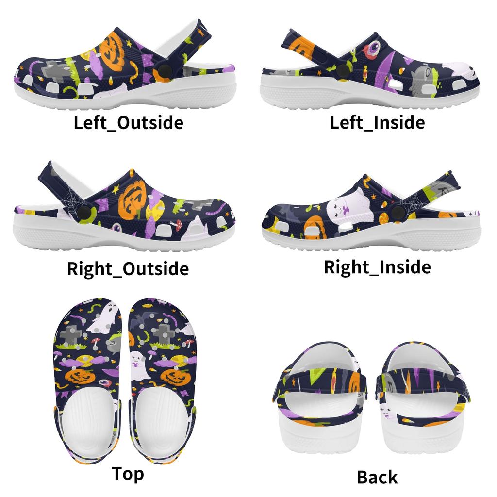 Allover Print EVA Clogs Unisex Easy Clean Lightweight Slip On Casual Footwear Lightweight Summer Sandals Soft Daily Wear