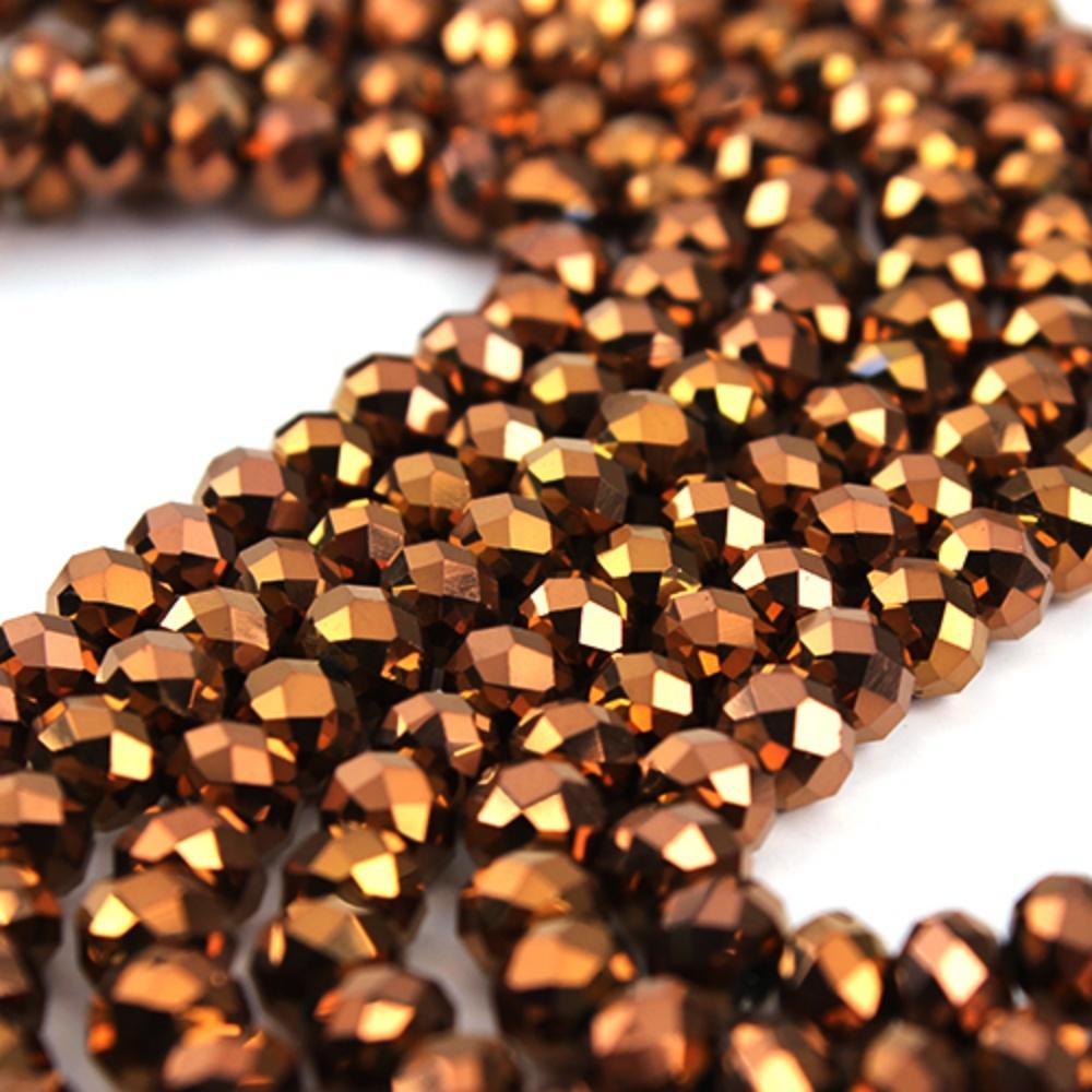 3/4/6/8/10mm Faceted Crystal Beads Brown Glass Beads Loose Spacer Beads For Jewelry Making DIY Necklace Bracelets Accessories
