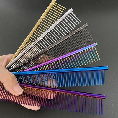 Stainless Steel Pet Comb Optional Professional Dog Cat Grooming Comb Puppy Hair Trimmer Brush Beauty Combs Styling Tools.