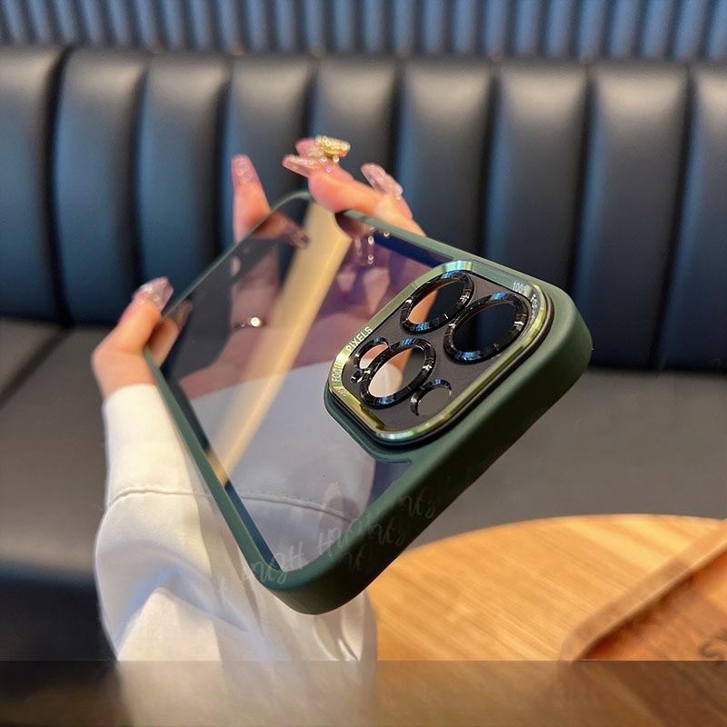 Applicable To IPhone 16 Skin sensitive Magnetic Charging Mobile Phone Case Apple 14promax Metal Lens Ring Protective Case 15