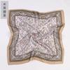 Small 100% Silk Bandannas Printed Square 53CM Kerchief Four Seasons Luxury Silk Scarves for Men