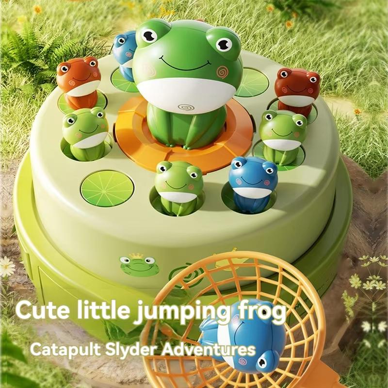 Education Toy Board Game Launch Catching Flying Frog Duck Kids Training Hand Eye Coordination Interaction Puzzle Party Music Toy