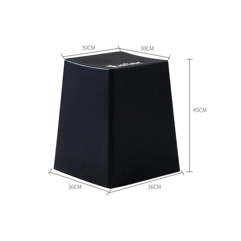 Household Plastic Stool Living Room Dining Chair Balcony Garden Waterproof Stool Keyboard Shape Stool Thickened
