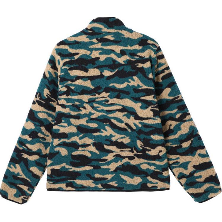 New PUMA CAMOAOP SHERPA Velvet-feel Coat Men's Black-Camouflage 631731-01