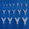 10Pcs New 2.4-15.8mm Y-Type Tee Connector Plastic Soft 3 Way Connector PP PE Hose Fittings for Aquarium Fish Tank Fittings