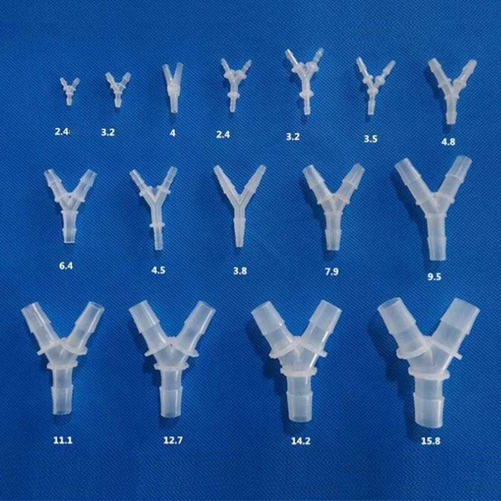 10Pcs New 2.4-15.8mm Y-Type Tee Connector Plastic Soft 3 Way Connector PP PE Hose Fittings for Aquarium Fish Tank Fittings