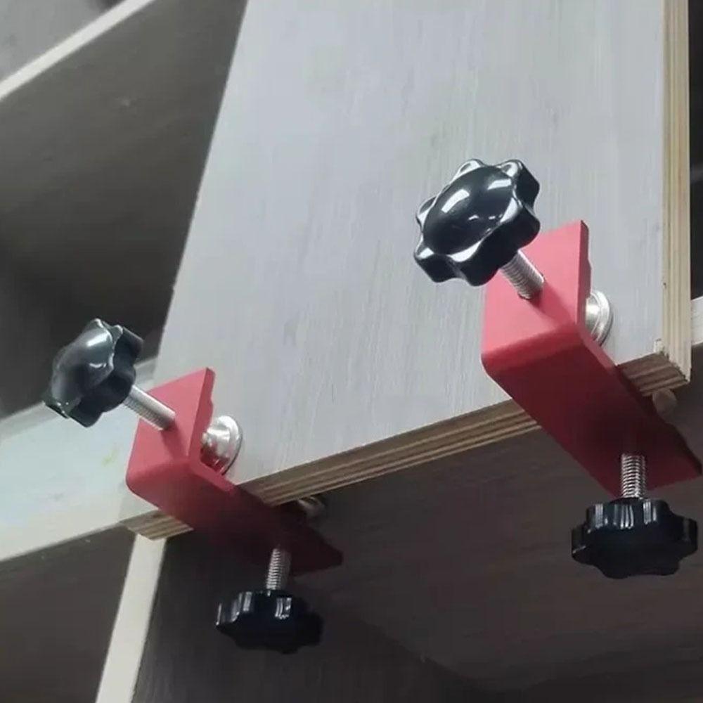 Adjustable Wardrobe Closing Board Clip Aluminum Zinc Zinc Alloy Wardrobe Closing Jig  Cabinet Wardrobe