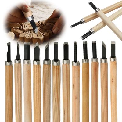 Holzschnitzwerkzeuge Set Gravierstift Handgeschnitztes Messer Holzgriff Haushalt DIY Schnitzmesser Geeignet für Anfänger TMZ